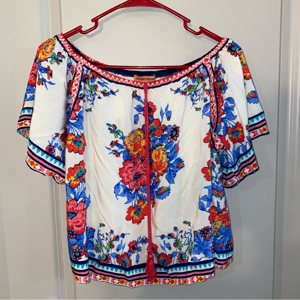 Floral off the shoulder top